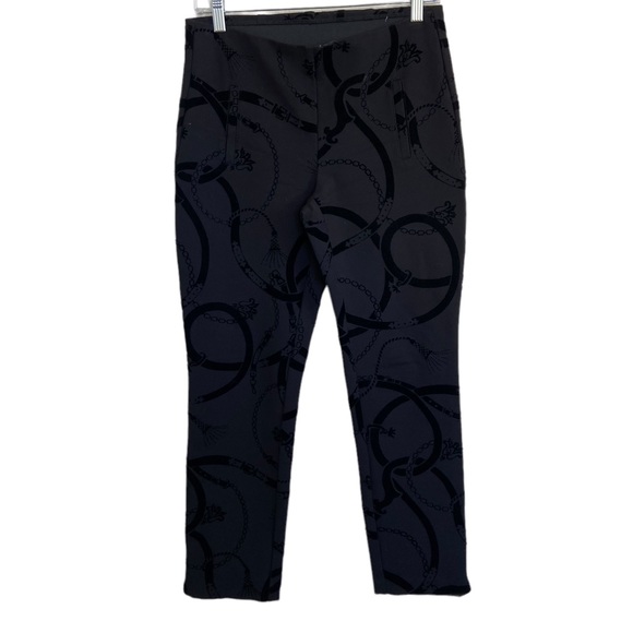 Chico's The Juliet Velvet Flocked Ankle Pants - Picture 1 of 10